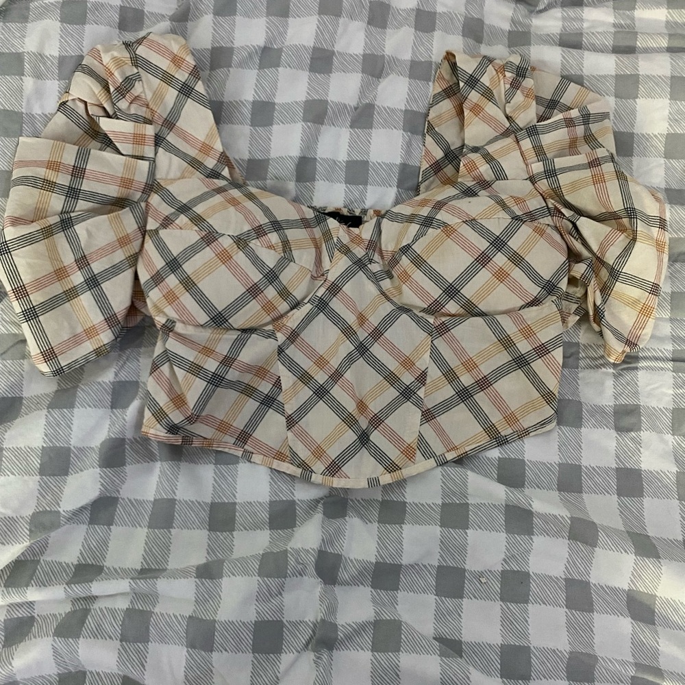 Milk & Honey Plaid Corset Crop Top